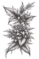 Which branch spike plant tattoo design idea
