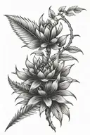 Which branch spike plant tattoo design idea