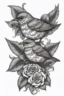 robin loss love hurt tattoo design idea