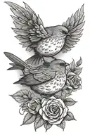 robin loss love hurt tattoo design idea