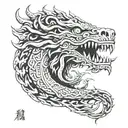 quetzalcoatl tattoo in gustav dore artstyle tattoo design idea