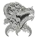 quetzalcoatl tattoo in gustav dore artstyle tattoo design idea