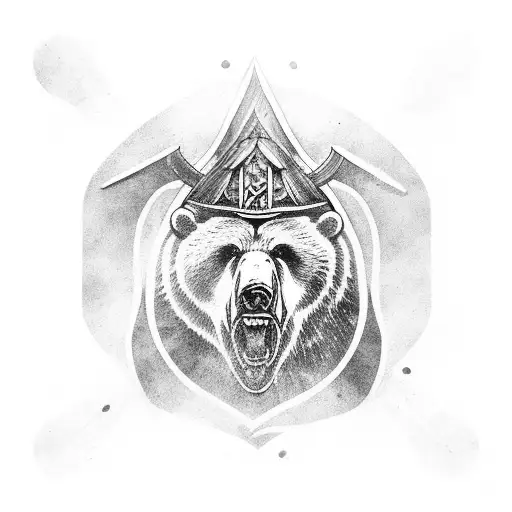 Bear Claw viking tattoo design idea
