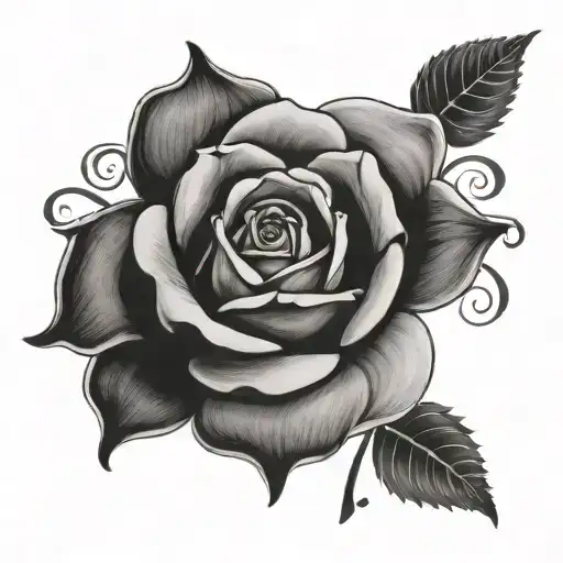 yorkshire rose tattoo design idea
