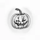 Jack-o'-lantern tattoo design idea