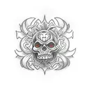 Jack-o'-lantern tattoo design idea