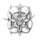 Jack-o'-lantern tattoo design idea