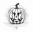 Jack-o'-lantern tattoo design idea