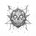 Jack-o'-lantern tattoo design idea