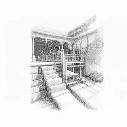 putting green at dawn tattoo design idea