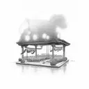 putting green at dawn tattoo design idea