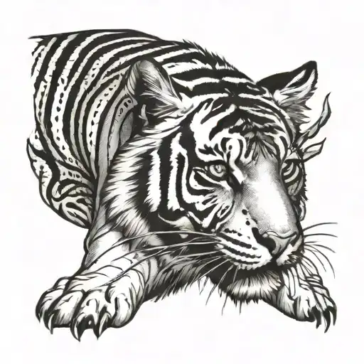 tiger, safari, dad, Scorpio tattoo design idea