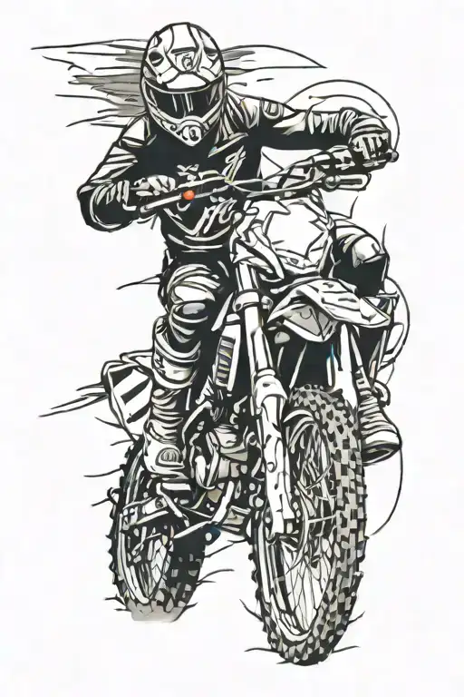 motocross bike tattoo design idea