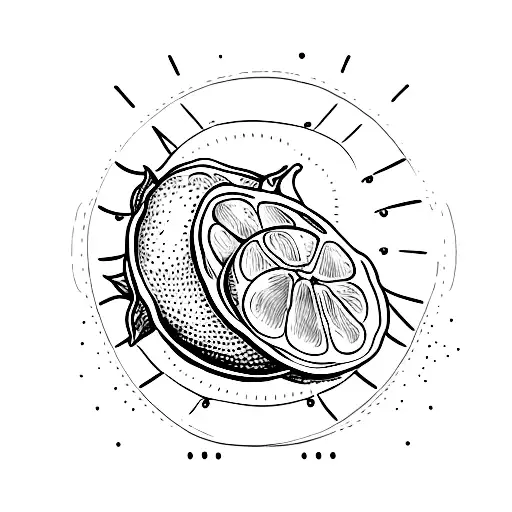 lemon tattoo design idea