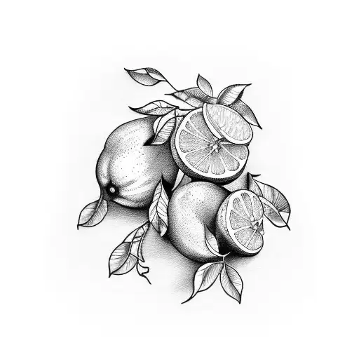 lemon tattoo design idea