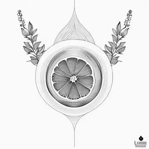 lemon tattoo design idea