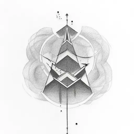 Simple black tattoo with the meaning of power and peace tattoo design idea