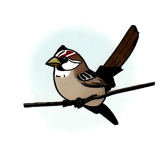Sparrow tattoo design idea