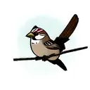 Sparrow tattoo design idea