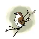Sparrow tattoo design idea