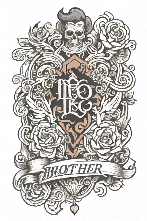 Brother love forever tattoo design idea