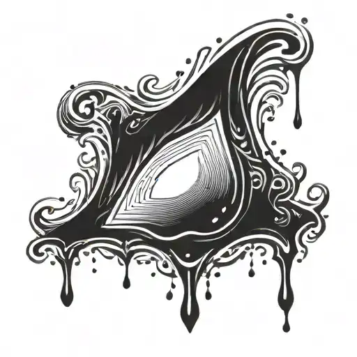 tear drop falling tattoo design idea