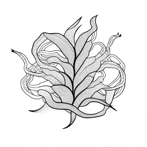 kelp minimalistic tattoo design idea
