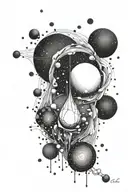 Universe within a raindrop tattoo design idea