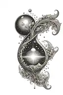 Universe within a raindrop tattoo design idea