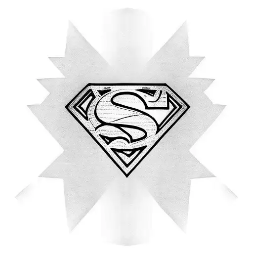 superman logo tattoo design idea