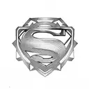 superman logo tattoo design idea
