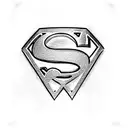 superman logo tattoo design idea