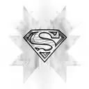 superman logo tattoo design idea