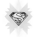 superman logo tattoo design idea