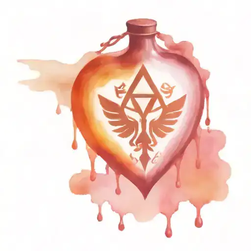 zelda tears of the kingdom heart container tattoo design idea