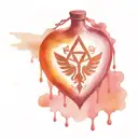 zelda tears of the kingdom heart container tattoo design idea