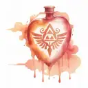 zelda tears of the kingdom heart container tattoo design idea