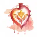 zelda tears of the kingdom heart container tattoo design idea