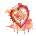zelda tears of the kingdom heart container tattoo design idea
