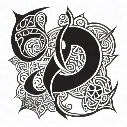 celtic anarchy symbol tattoo design idea