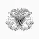 Overhead the albatross Hangs motionless upon the air And deep beneath the rolling waves In labyrinths of coral caves The tattoo design idea