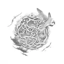 Overhead the albatross Hangs motionless upon the air And deep beneath the rolling waves In labyrinths of coral caves The tattoo design idea