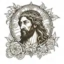 black Jesus Christ tattoo design idea