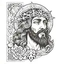 black Jesus Christ tattoo design idea