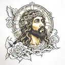 black Jesus Christ tattoo design idea