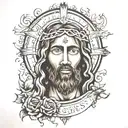 black Jesus Christ tattoo design idea