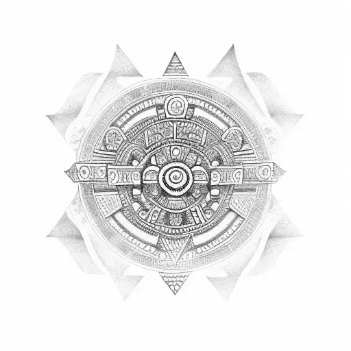 Aztec calendar  tattoo design idea