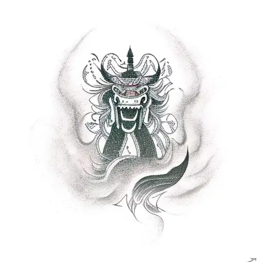 The Kiger mustang  running up the hill  tattoo design idea