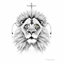 lion biblical tattoo design idea