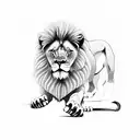 lion biblical tattoo design idea